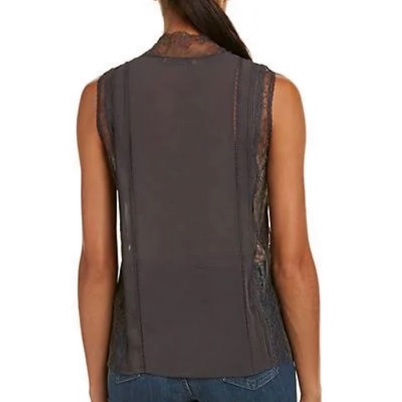 Alice + Olivia lace blouse in Charcoal - Size XS NWT - Picture 3 of 7